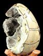 Septarian Dragon Egg Geode - Yellow Calcite #37126-2